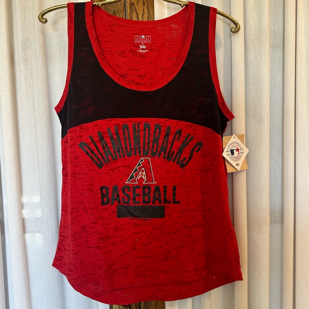 MLB Diamondbacks Baseball Red Black Lightweight Tank